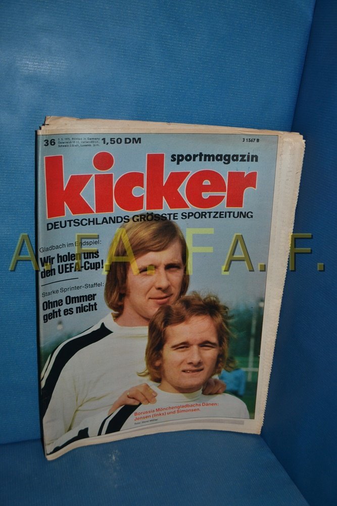 Kicker Magazin Deutschland 1975-36 Birger Jensen Allan Simonsen Borussia Mönchengladbach