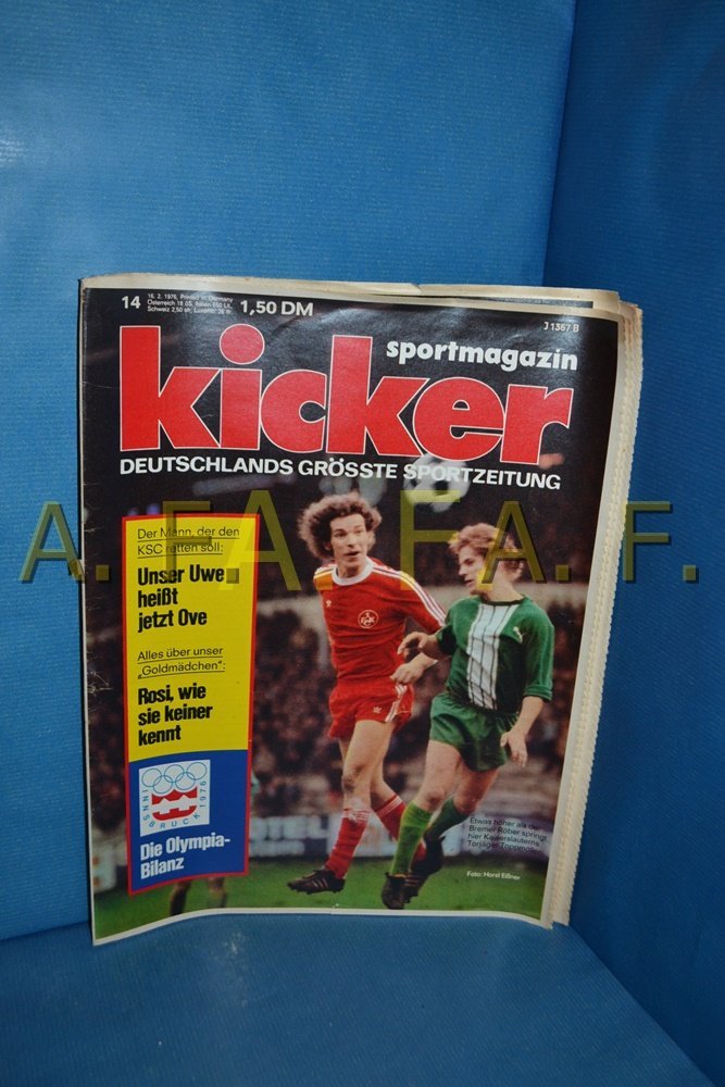Kicker Lehti Saksa 1976-14 Ove Flindt Rosi Mittermaier Alkuperäinen painos