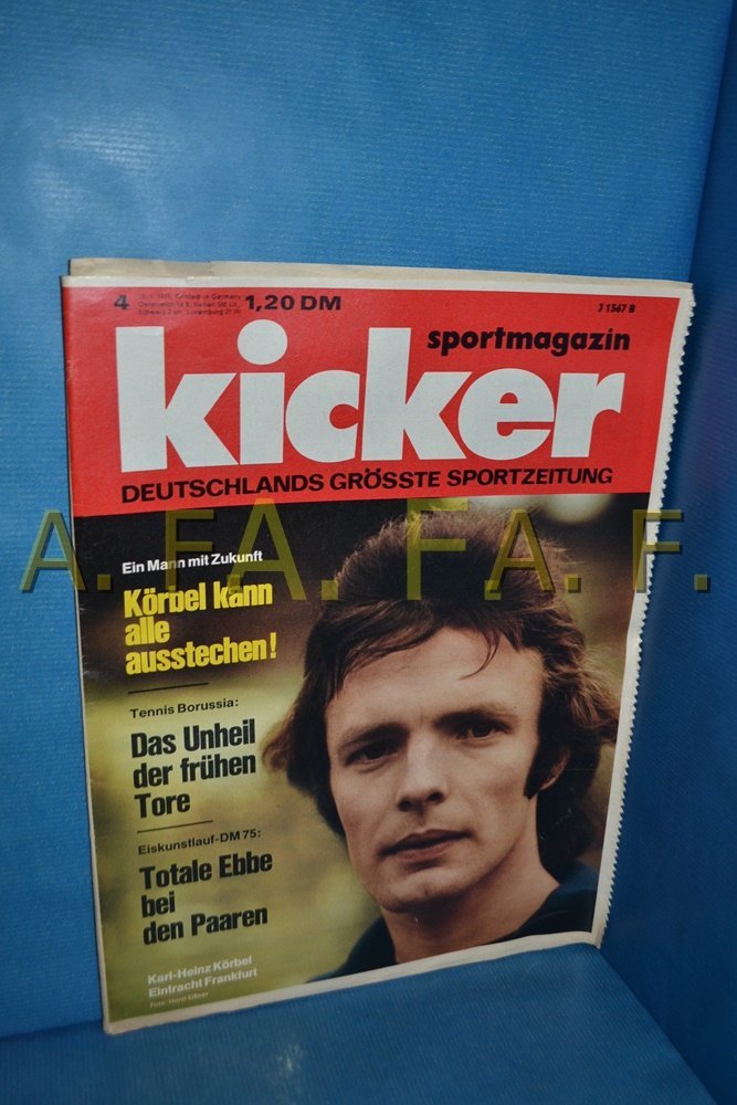Kicker Magazin Deutschland 1975-04 Karl-Heinz Körbel Eintracht Frankfurt Tennis Borussia