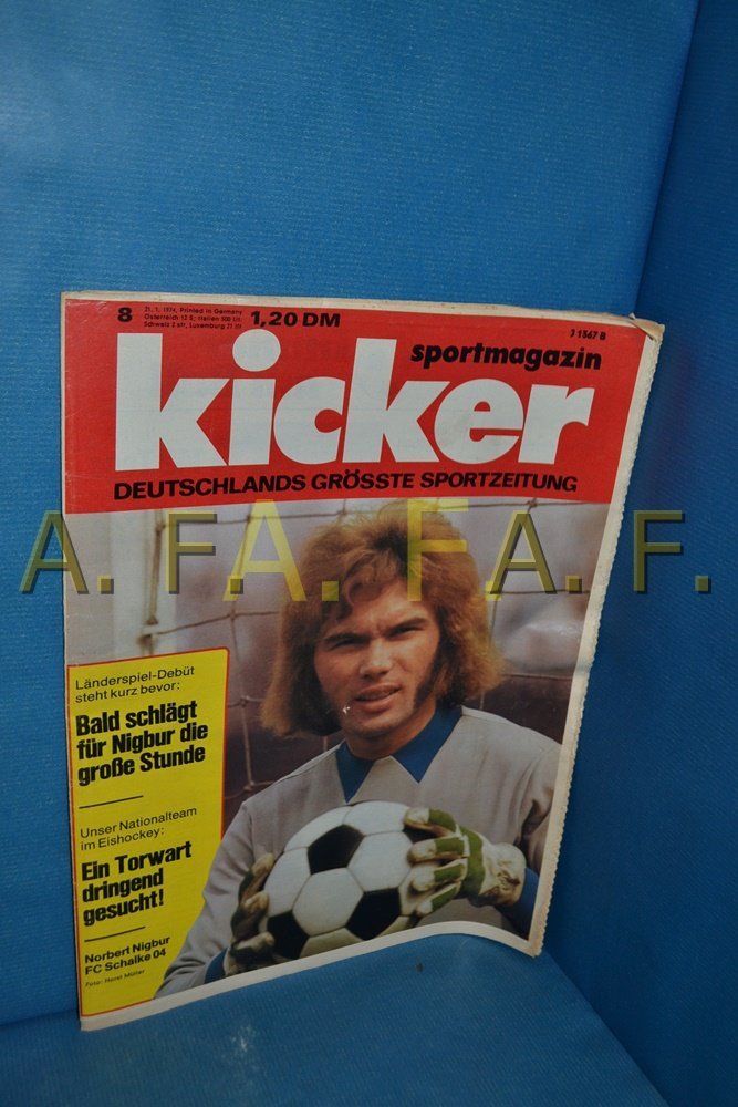 Kicker Revista Alemanha 1974-08 Norbert Nigbur FC Schalke 04 Edição original