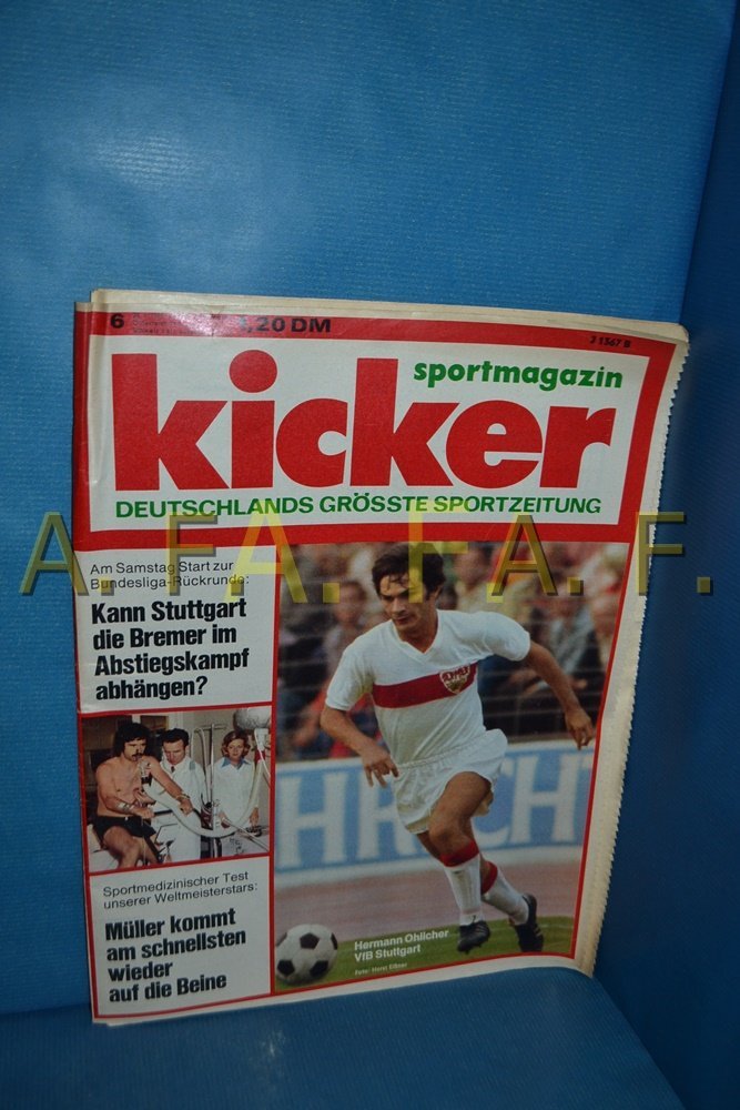 Kicker Magasin Tyskland 1975-06 Hermann Ohlicher Gerd Müller Originaludgave