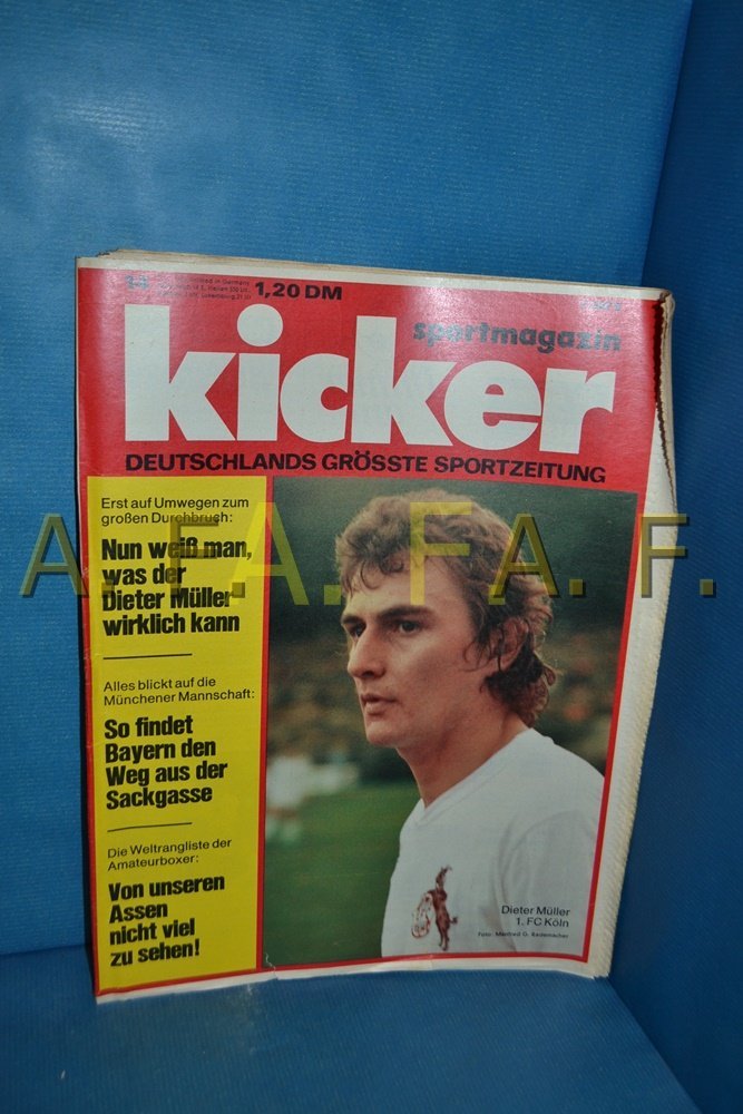 Kicker Magazin Deutschland 1975-14 Dieter Müller 1. FC Köln Bayern Munich