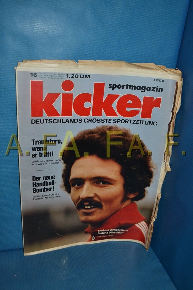 Kicker Magazin Deutschland 1975-16 Gerhard Zimmermann
