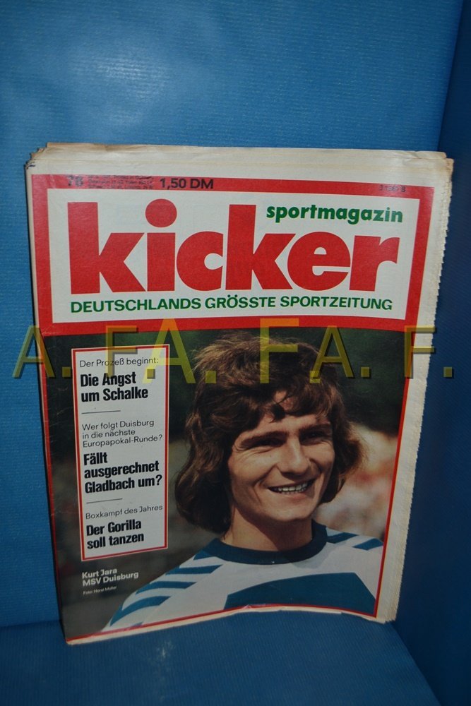 Kicker Magazine Allemagne 1975-78 Kurt Jara MSV Duisburg Schalke 04 Borussia Mönchengladbach Édition originale
