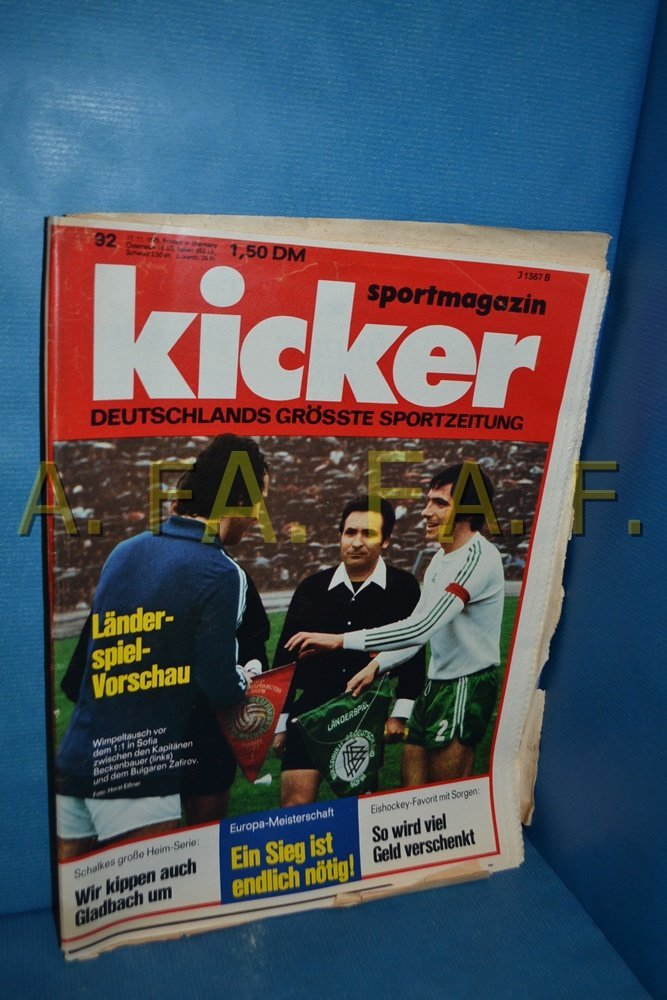 Kicker Lehti Saksa 1975-92 Franz Beckenbauer Zafirov Alkuperäinen painos