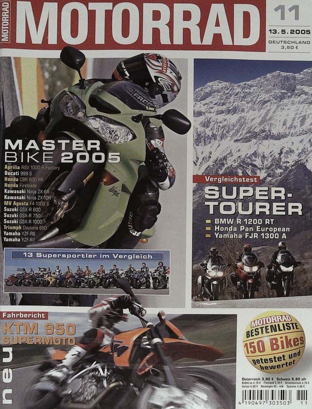 Motorrad Magazin Deutschland 2005-11 Masterbike 2005 Supersportler-Vergleichstest Super-Tourer