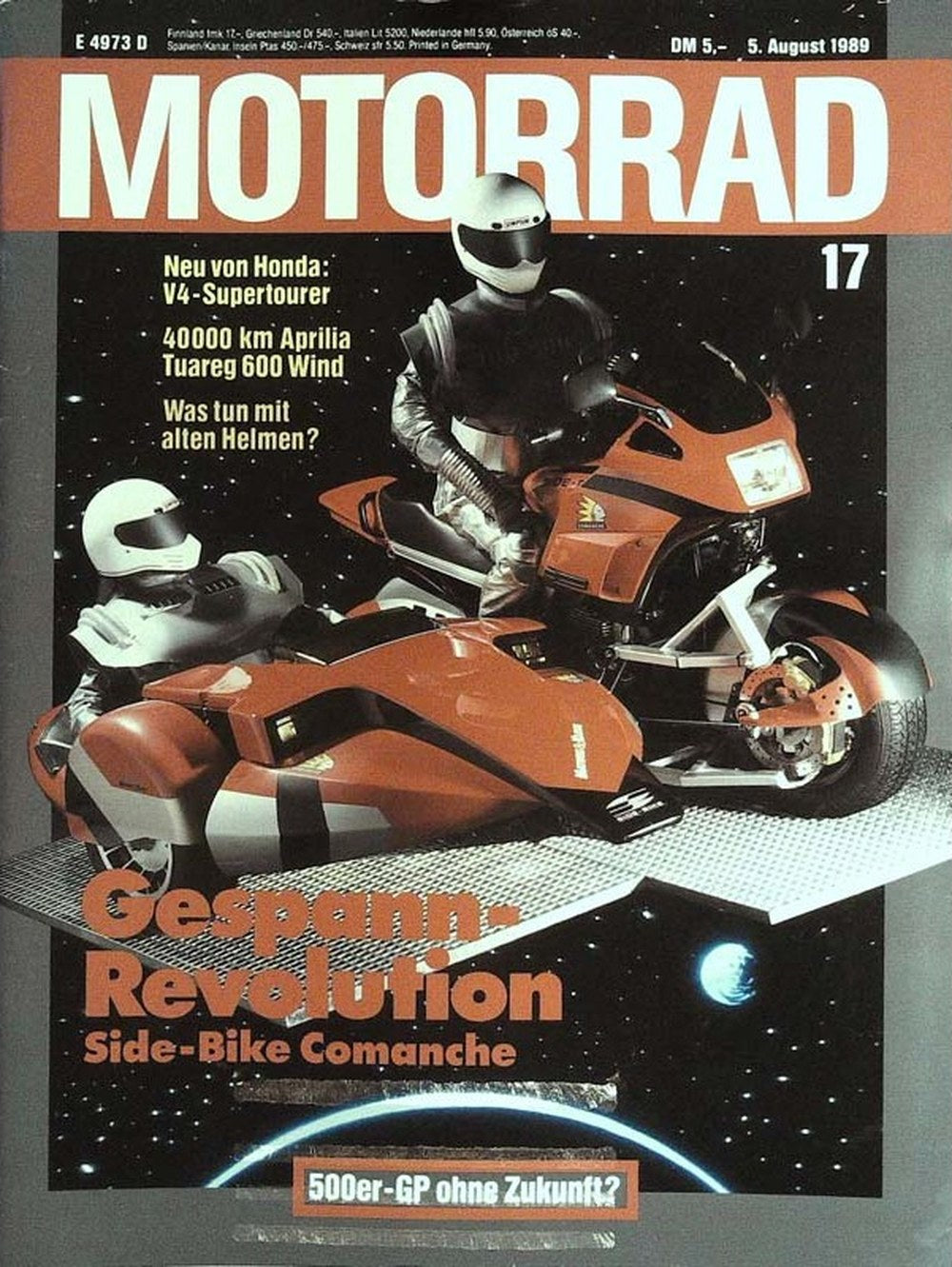 Motorrad Magazin Deutschland 1989-17 Gespann Side-Bike Comanche Honda V4-Supertourer