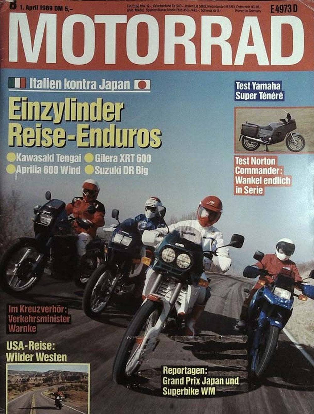 Motorrad Magazin Deutschland 1989-08 Warnke