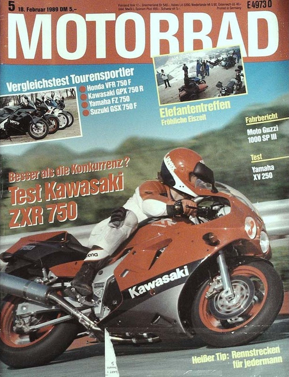 Motorrad Magazin Deutschland 1989-05 Motorrad Tourenportler Honda VFR 750