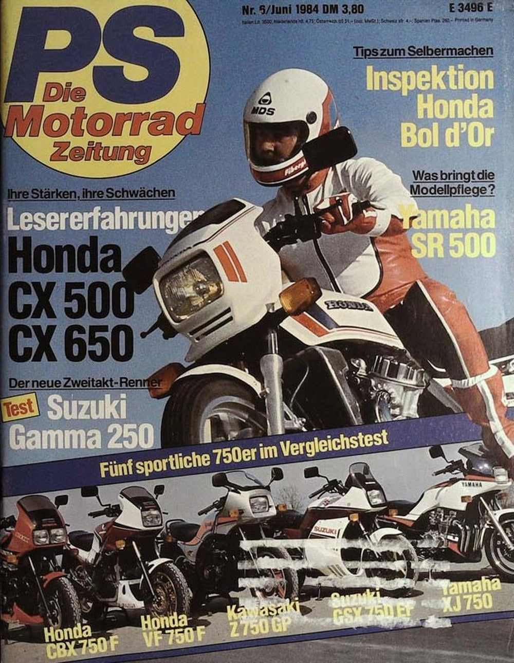 Motorrad Magasin Tyskland 1984-06 Originalutgåva