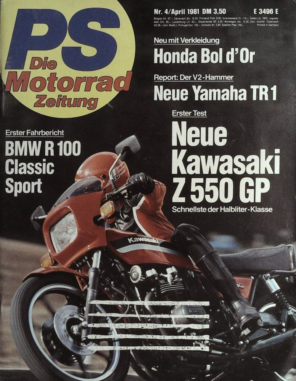 Motorrad Magasin Tyskland 1981-04 Originaludgave
