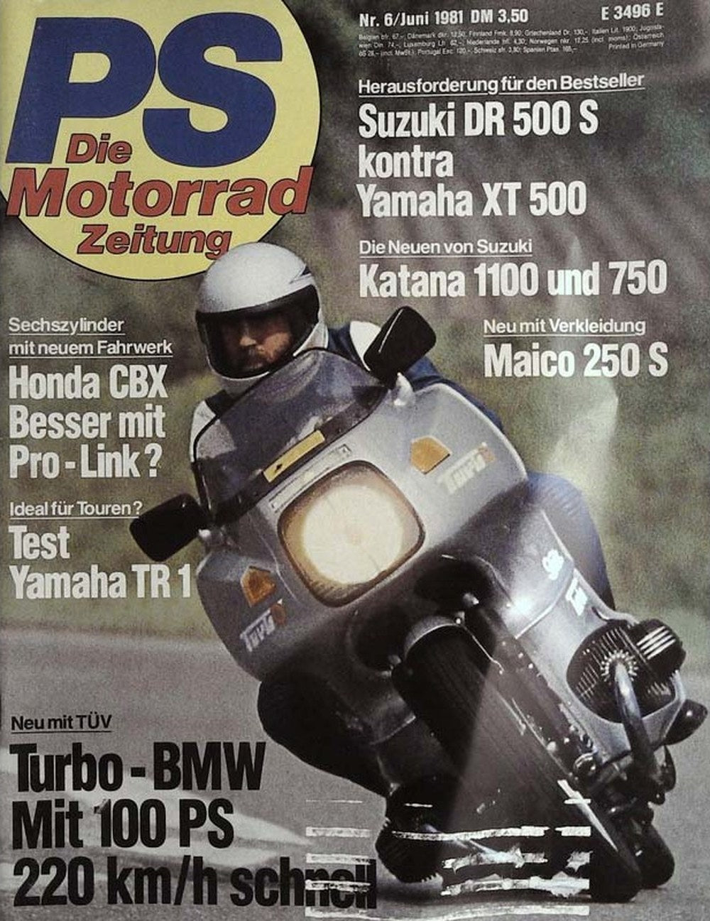 Motorrad Magasin Tyskland 1981-06 – Anton Mang – Originaludgave