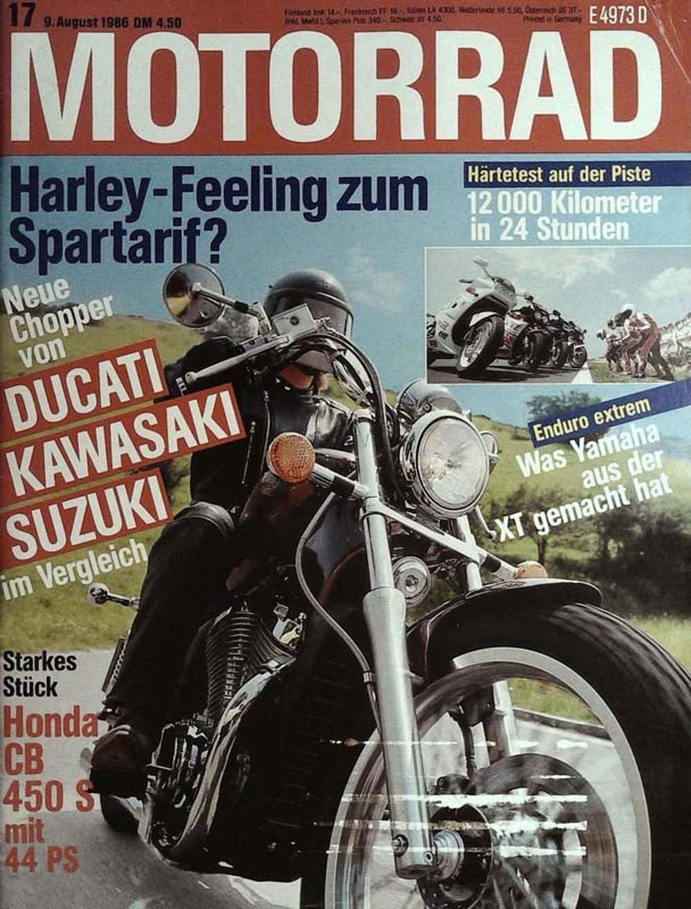 Motorrad Magazin Deutschland 1986-17 Ducati Kawasaki Suzuki Honda Yamaha