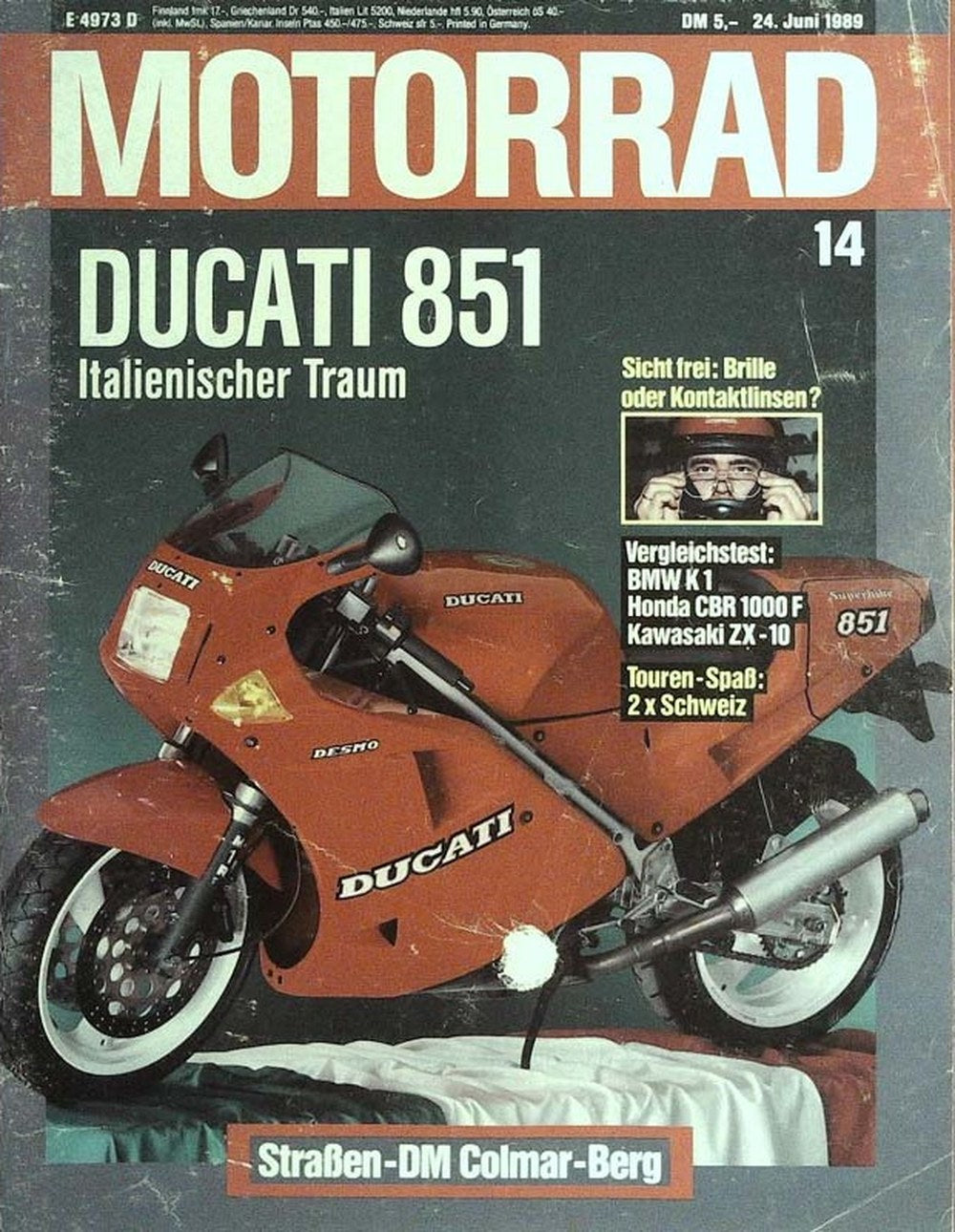 Motorrad Magazin Deutschland 1989-14 Ducati 851 Motorrad Superbike