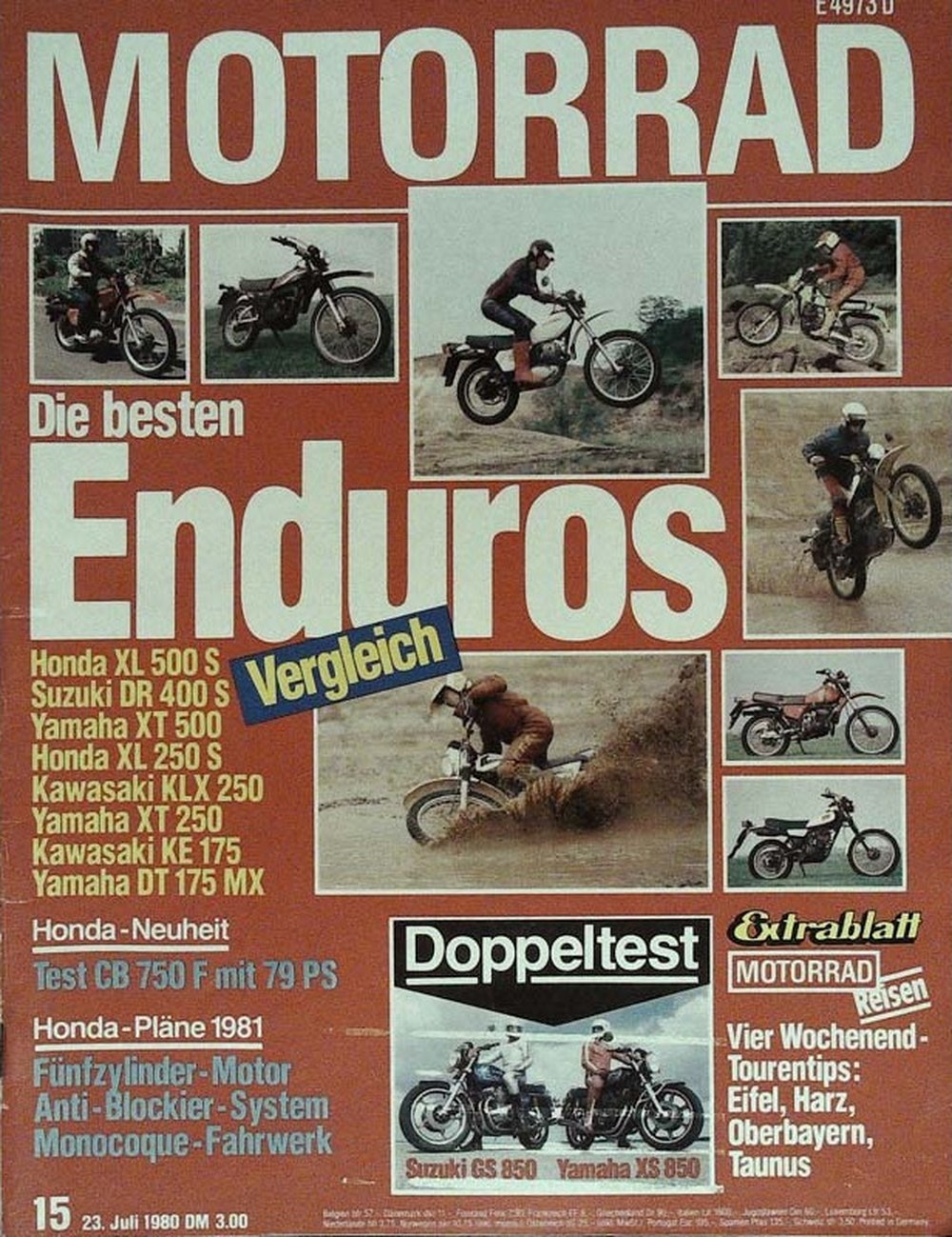 Motorrad Magazin Deutschland 1980-15 Enduro Motorrad-Vergleichstest Honda XL 500 S