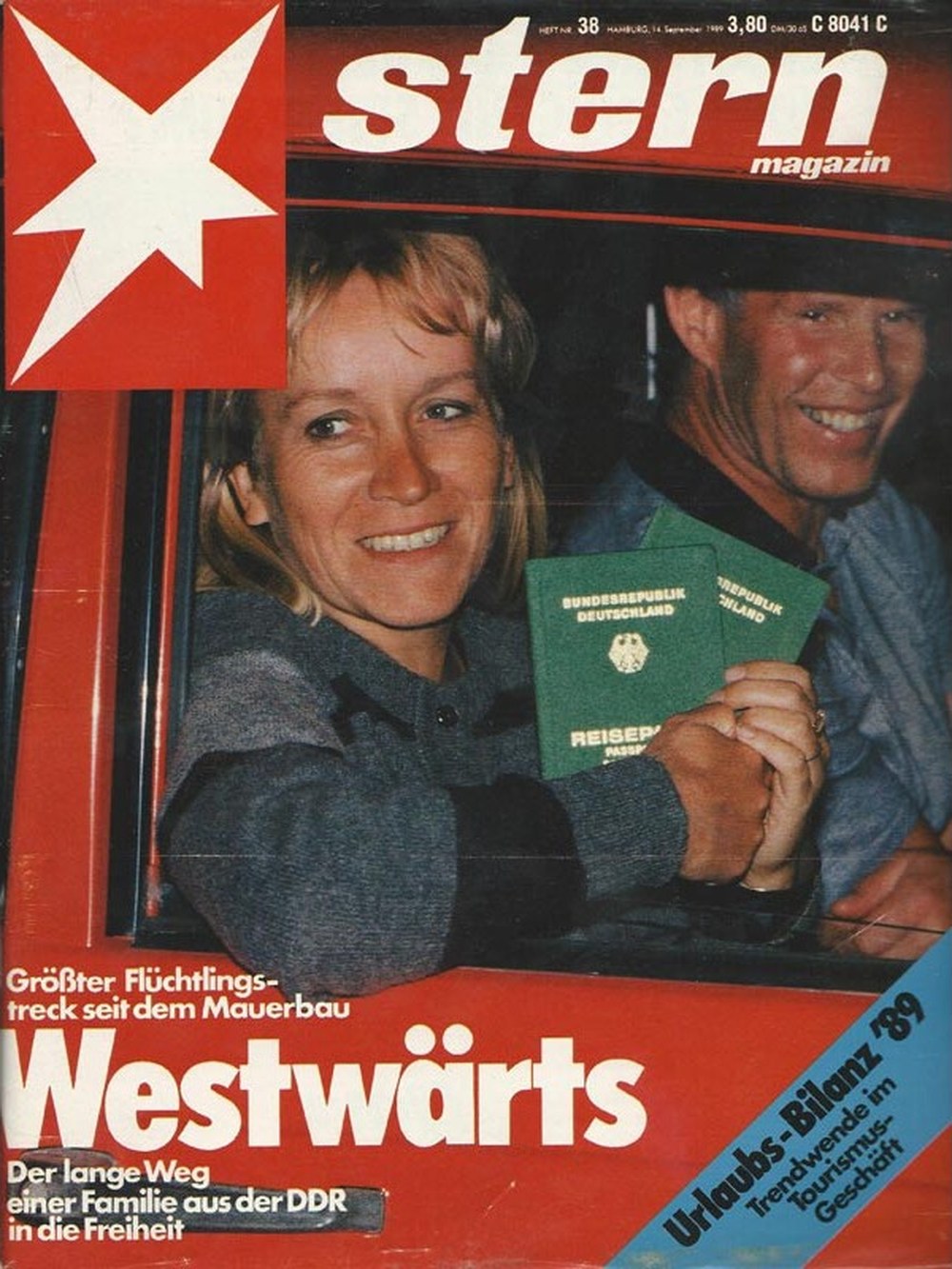 Stern Magazin Deutschland 1989-38 Deutsche Wiedervereinigung DDR-Flüchtlinge Berliner Mauer