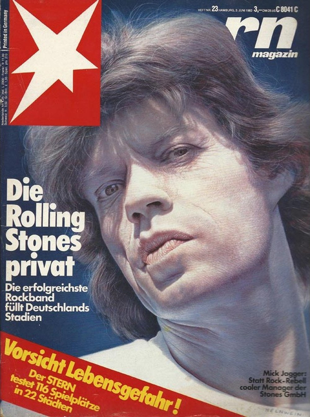 Stern Magazin Deutschland 1982-23 Mick Jagger The Rolling Stones