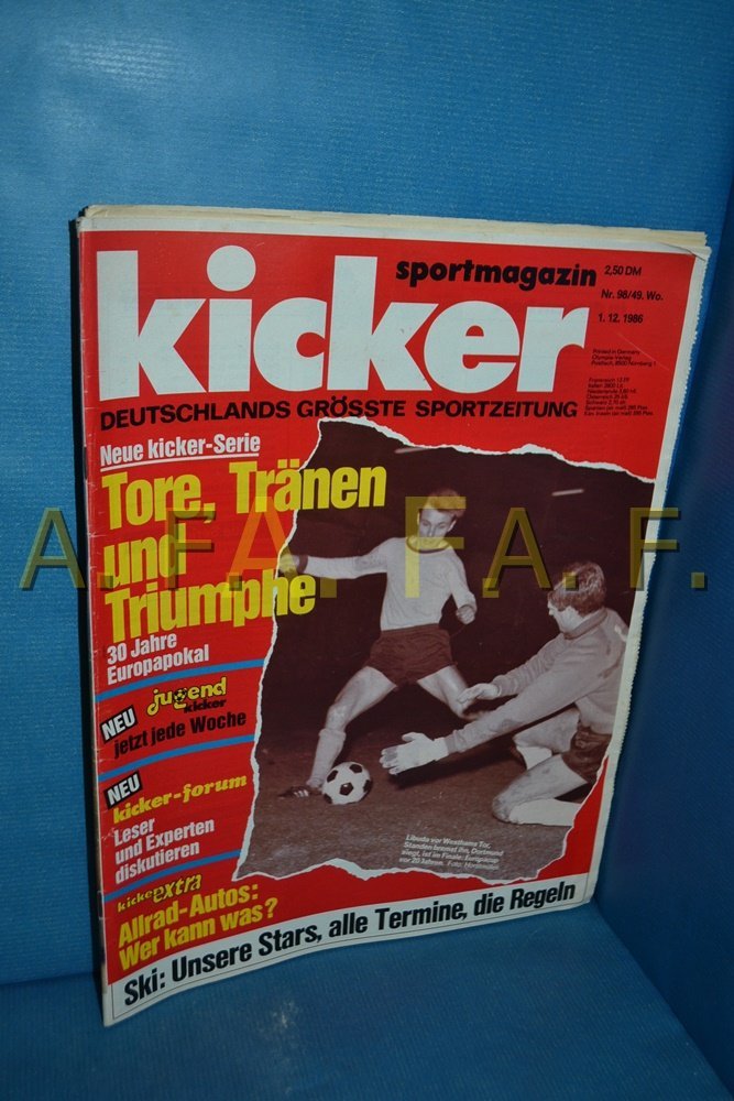 Kicker Magasin Tyskland 1986-98 Reinhard Libuda Originaludgave