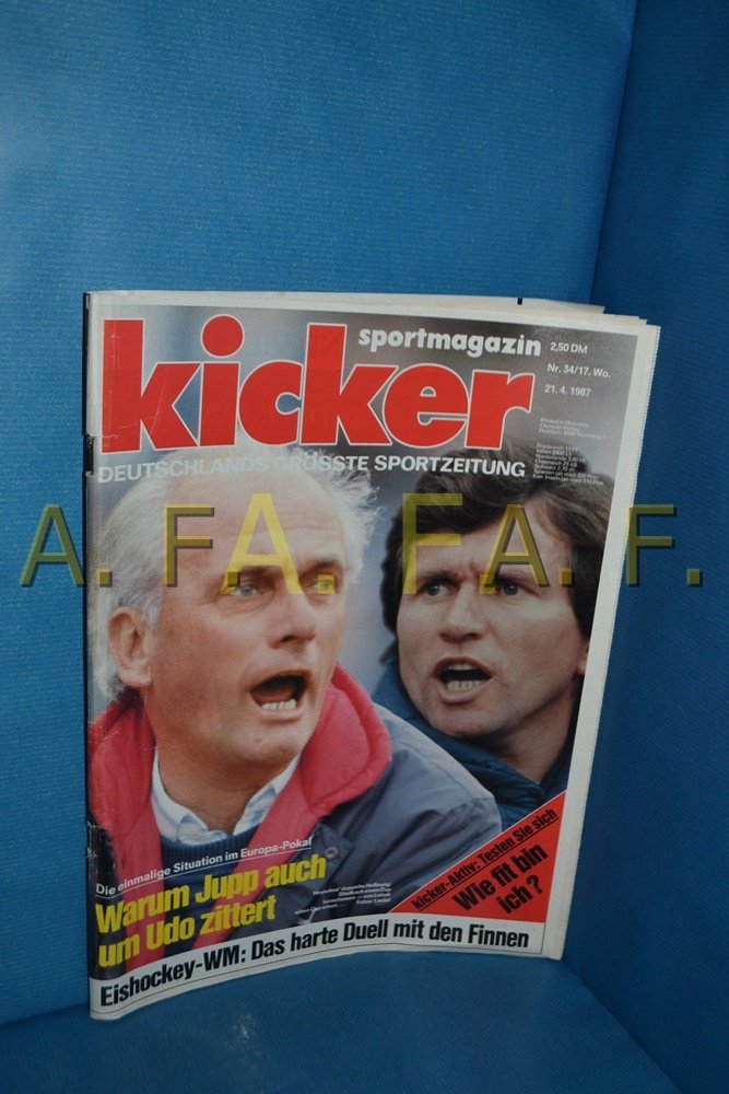 Kicker Magasin Tyskland 1987-34 Jupp Heynckes Udo Lattek Originaludgave
