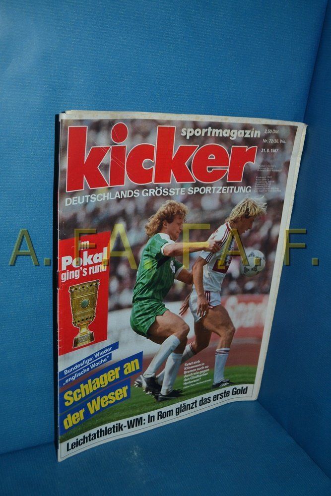 Kicker Magasin Tyskland 1987-72 Jürgen Klinsmann Originaludgave