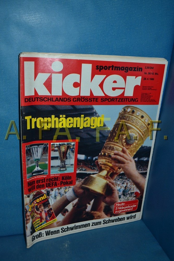 Kicker Magasin Tyskland 1986-36 1. FC Köln Michael Groß Originaludgave