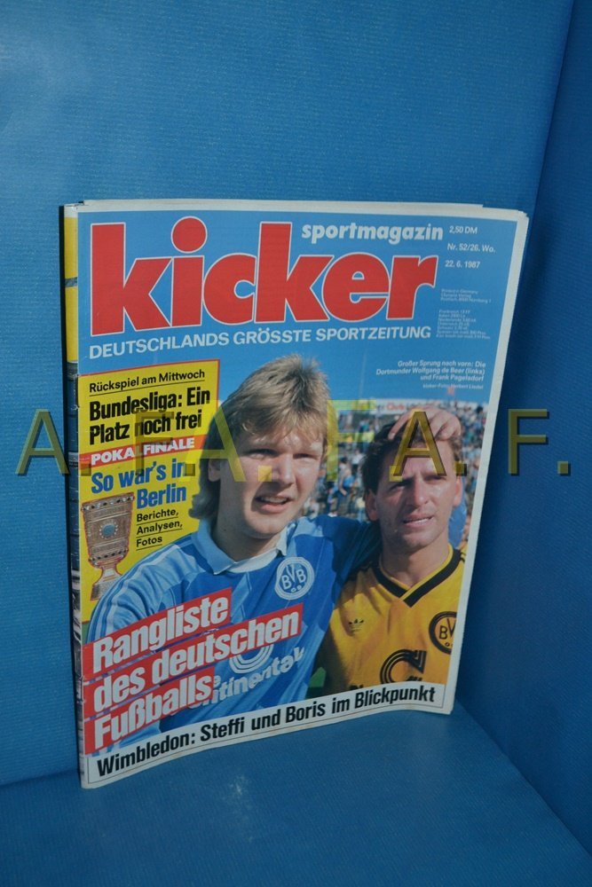 Kicker Magazin Deutschland 1987-52 Wolfgang De Beer Frank Pagelsdorf Steffi Graf Boris Becker