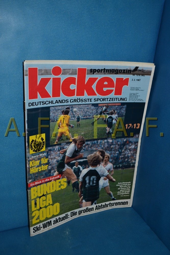 Kicker Revista Alemania 1987-12 Markus Kutzop Bernd Förster Edición original
