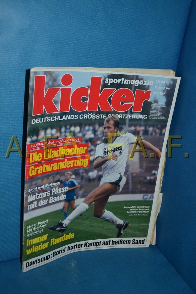 Kicker Magazine Germany 1987-24 Michael Frontzeck Boris Becker Borussia Mönchengladbach Original Print Issue
