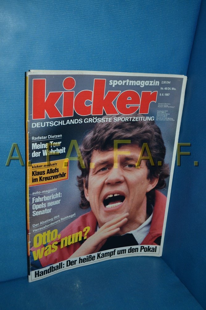 Kicker Magazine Allemagne 1987-48 Otto Rehhagel Klaus Allofs Dietzen Édition originale