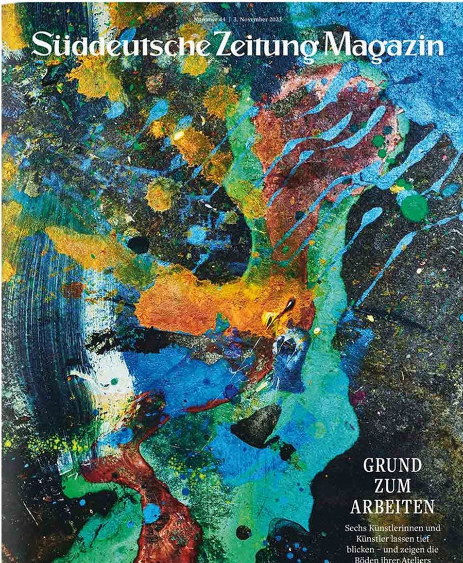 Süddeutsche Zeitung Magazin Deutschland 2023-44 Atelierböden Zeitgenössische Kunst Farbspritzer-Fotografie