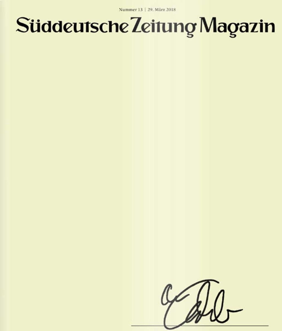Süddeutsche Zeitung Magazin Deutschland 2018-13 Handschrift Unterschriften Persönliche Identität