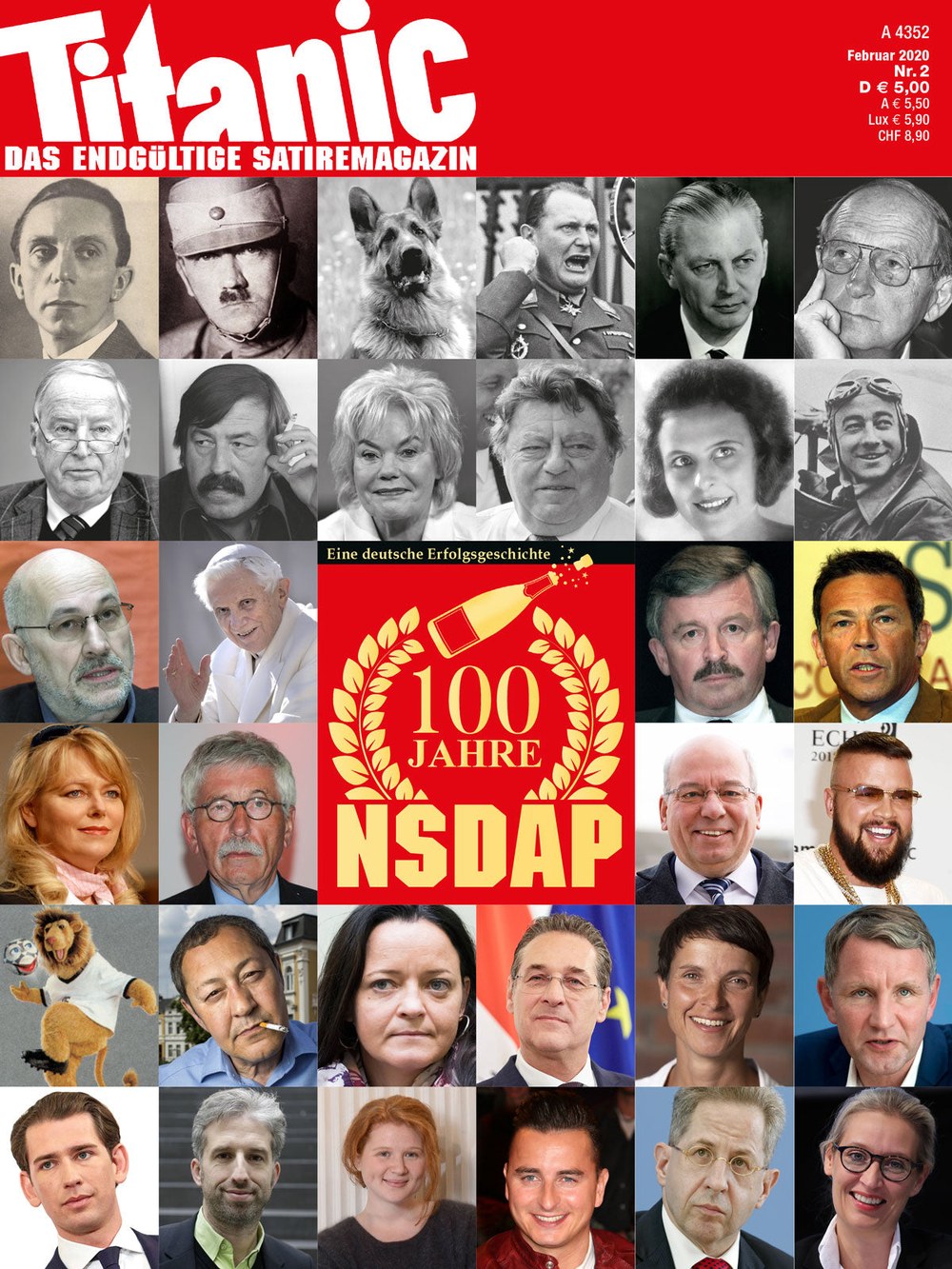 Titanic Magazin Deutschland 2020-02 Joseph Goebbels Björn Höcke Sebastian Kurz Heinz-Christian Strache Thilo Sarrazin