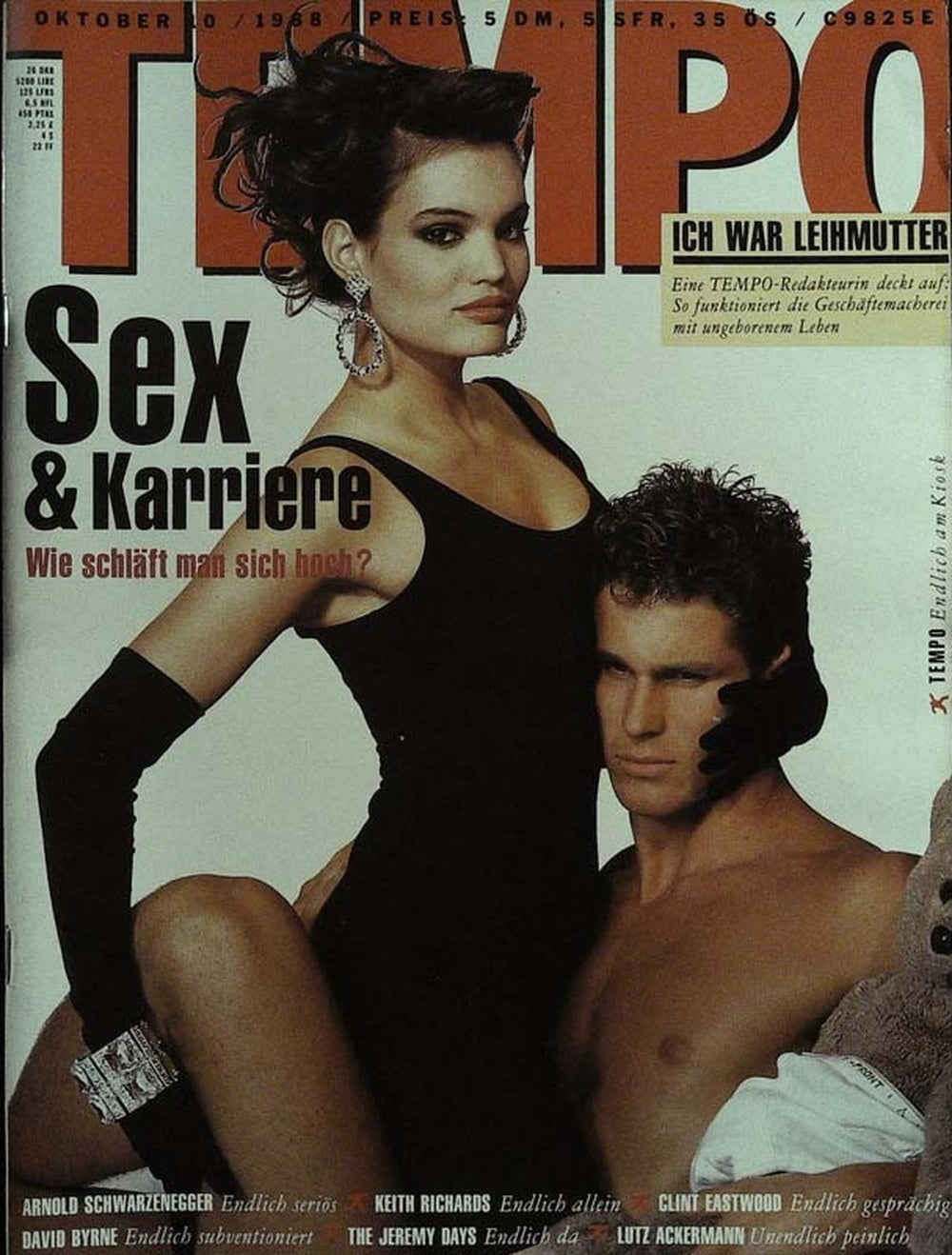 Tempo Magazin Deutschland 1988-10 Arnold Schwarzenegger Keith Richards Clint Eastwood David Byrne Lutz Ackermann
