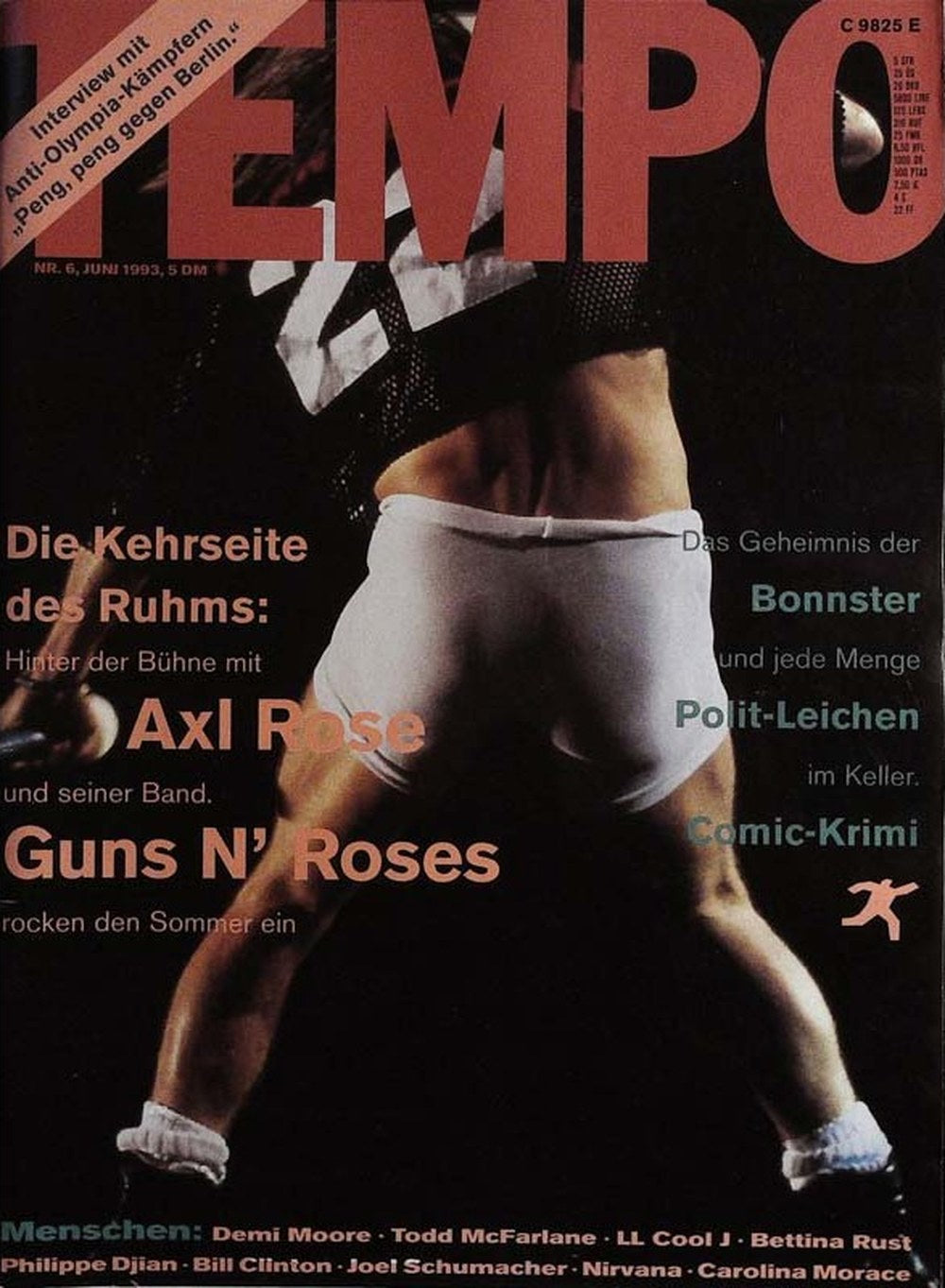 Tempo Magazin Deutschland 1993-06 Axl Rose Demi Moore Todd McFarlane LL Cool J Bettina Rust