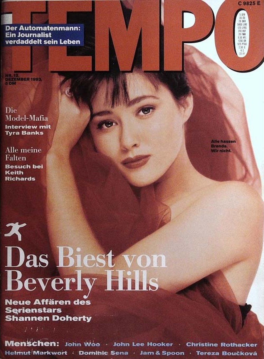 Tempo Magazin Deutschland 1993-12 Shannen Doherty Tyra Banks Keith Richards John Woo John Lee Hooker