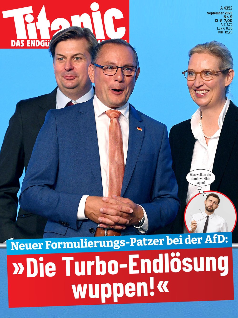 Titanic Magazin Deutschland 2023-09 Tino Chrupalla Alice Weidel Maximilian Krah AfD