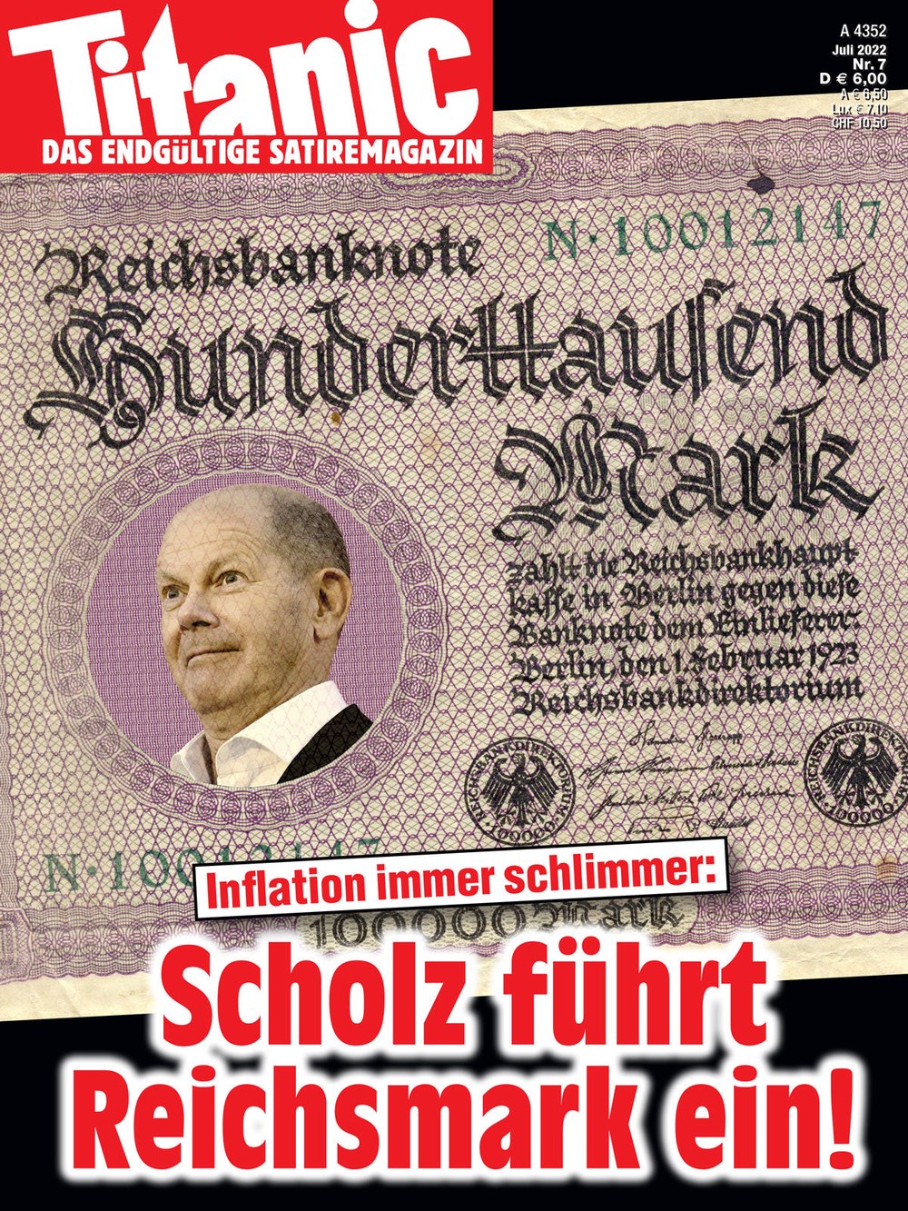 Titanic Magazin Deutschland 2022-07 Olaf Scholz