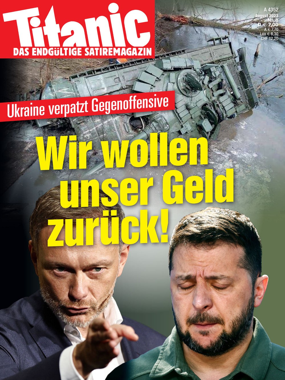 Titanic Magazin Deutschland 2023-08 Christian Lindner Volodymyr Zelenskyy