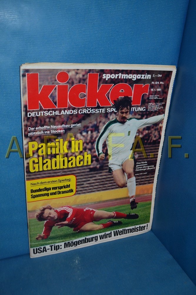 Kicker Magazine Germany 1981-06 Ewald Lienen Klaus Dürnberger Dietmar Mögenburg Original Print Issue