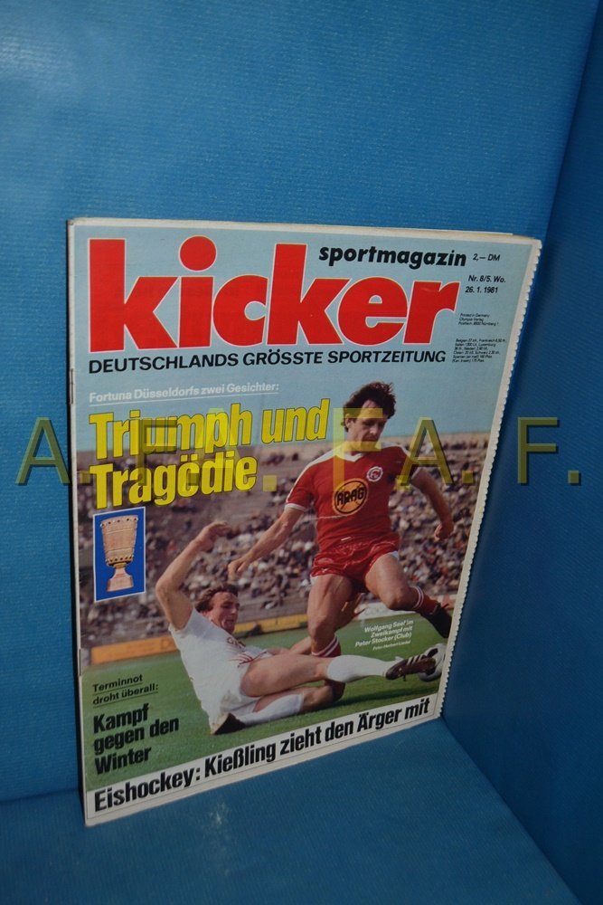 Kicker Magazine Germany 1981-08 Wolfgang Seel Peter Stocker Kießling Original Print Issue