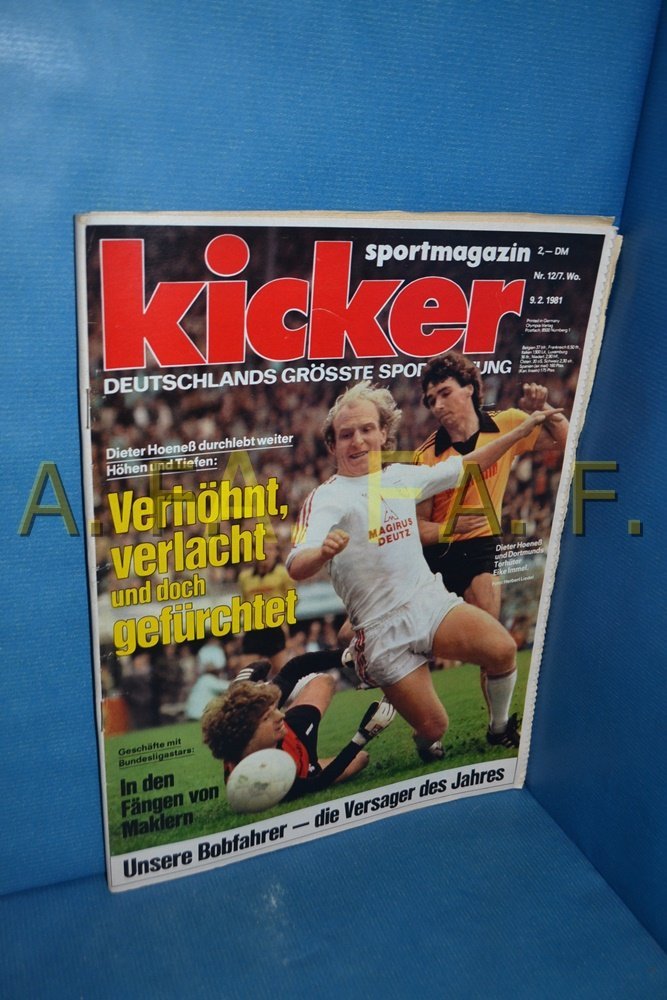 Kicker Magazine Germany 1981-12 Dieter Hoeneß Eike Immel Original Print Issue