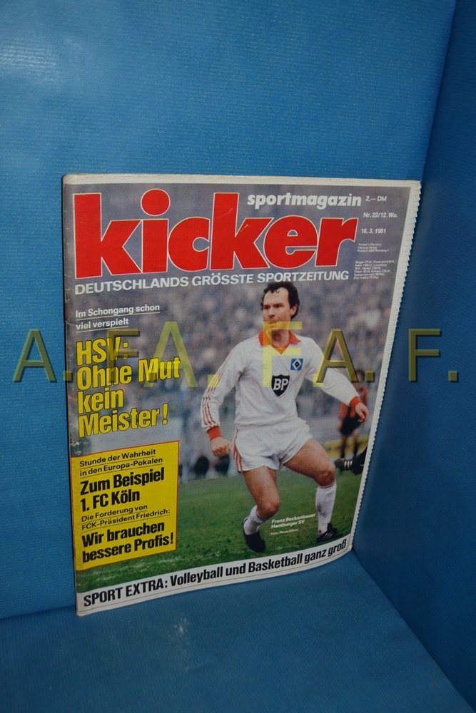 Kicker Revista Alemanha 1981-22 Franz Beckenbauer Hamburger SV 1. FC Köln Edição original