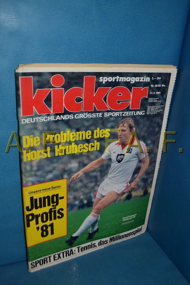 Kicker Revista Alemanha 1981-38 Horst Hrubesch Hamburger SV Edição original