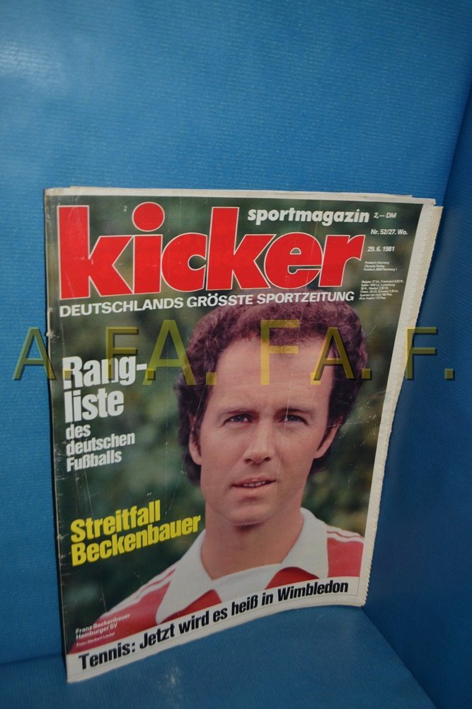 Kicker Revista Alemanha 1981-52 Franz Beckenbauer Edição original