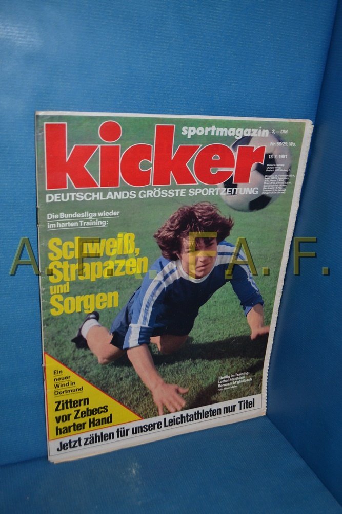 Kicker Revista Alemanha 1981-56 Lothar Matthäus Borussia Mönchengladbach Edição original