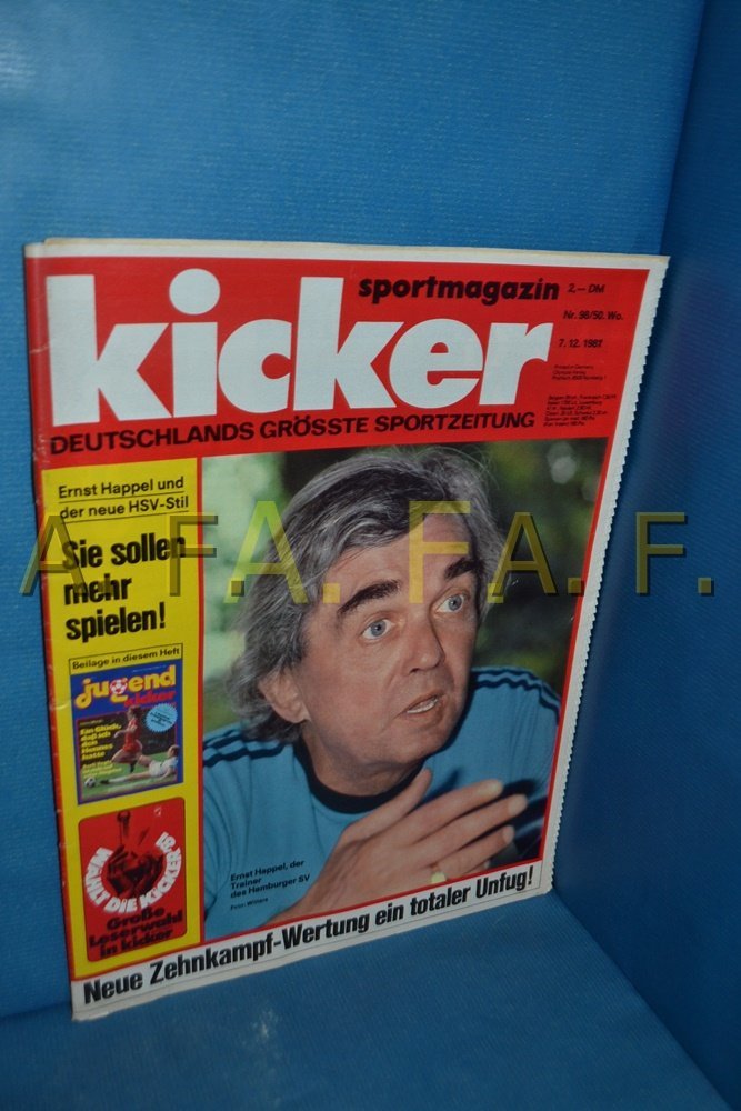 Kicker Magazin Deutschland 1981-98 Ernst Happel Hamburger SV