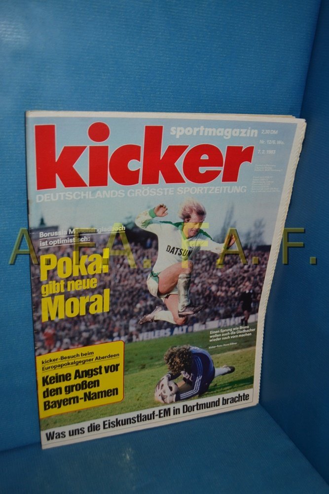 Kicker Revista Alemanha 1983-12 Borussia Mönchengladbach Aberdeen FC FC Bayern München Edição original