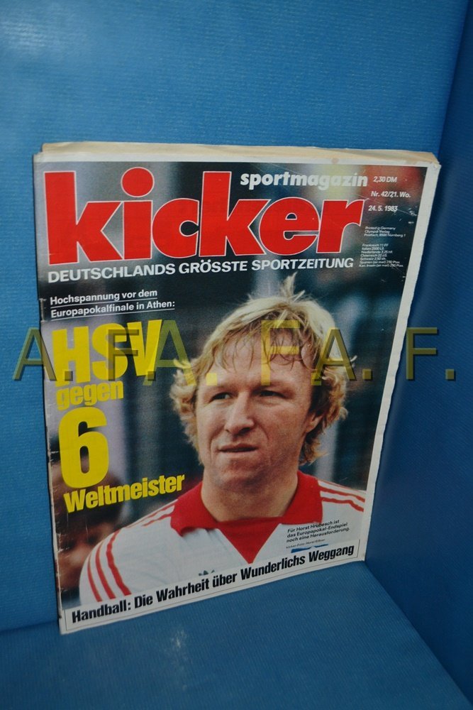 Kicker Revista Alemanha 1983-42 Horst Hrubesch Hamburger SV Edição original