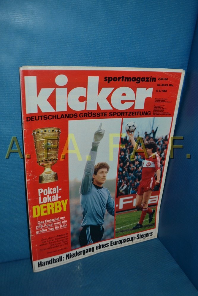 Kicker Revista Alemanha 1983-46 Toni Schumacher Dieter Schatzschneider Edição original