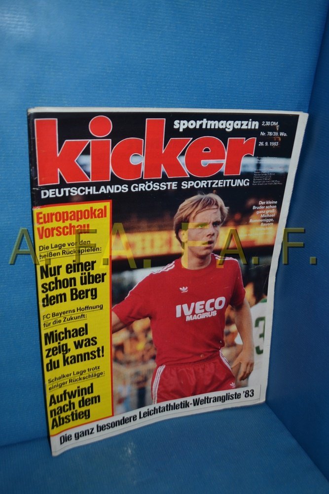 Kicker Magazine Germany 1983-78 Michael Rummenigge Bayern München Original Print Issue